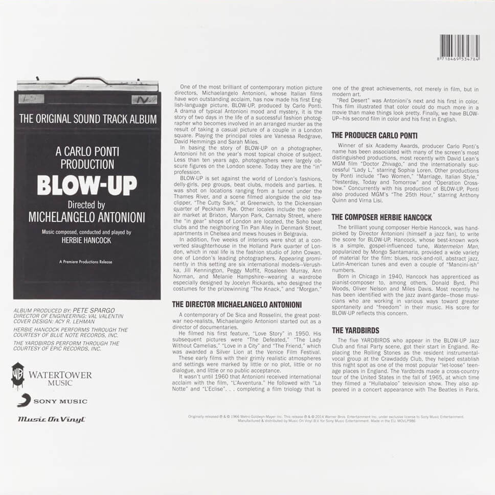 Blow-Up - OST - LP - Back
