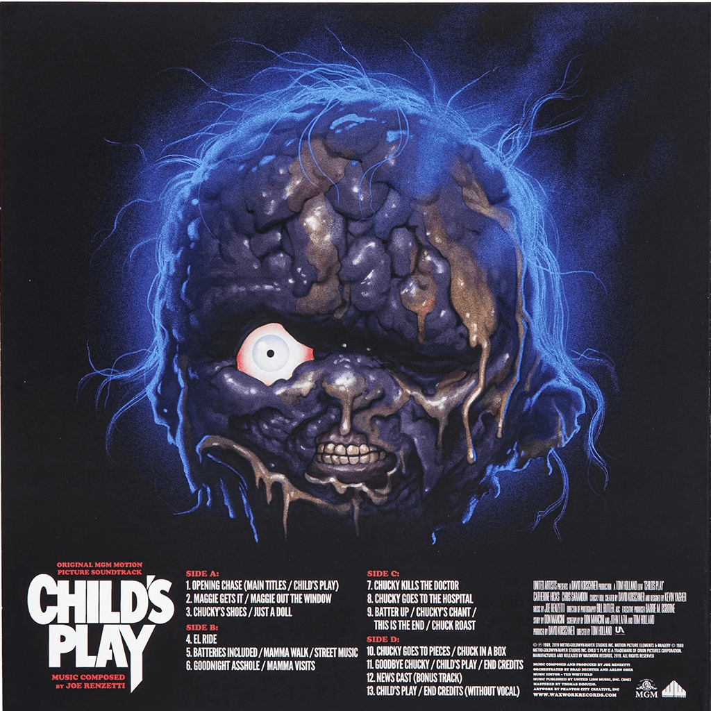 Child's Play (1988) - OST - 2XLP - Back Artwork