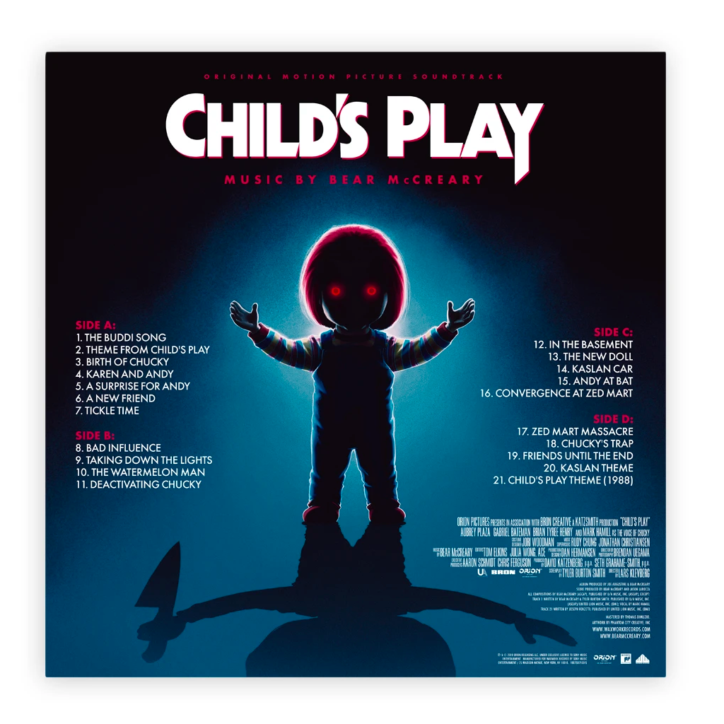 Child's Play (2019) - OST - 2XLP - Back Artwork