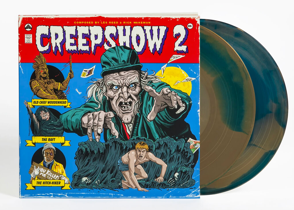 Creepshow 2 - OST - 2XLP - Cover and Metallic Golden Brown & and Deep Teal Swirl Vinyl