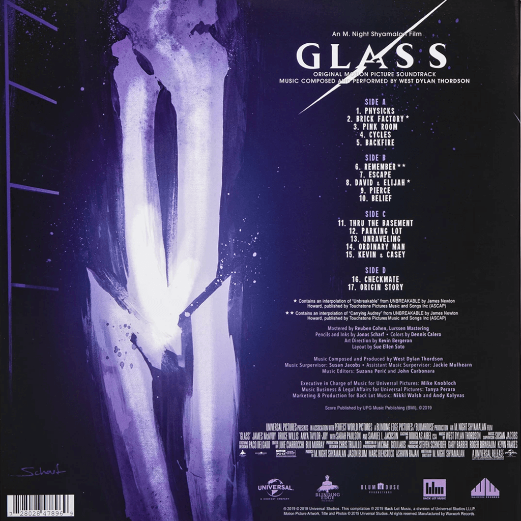 Glass - OST - 2XLP - Back Artwork