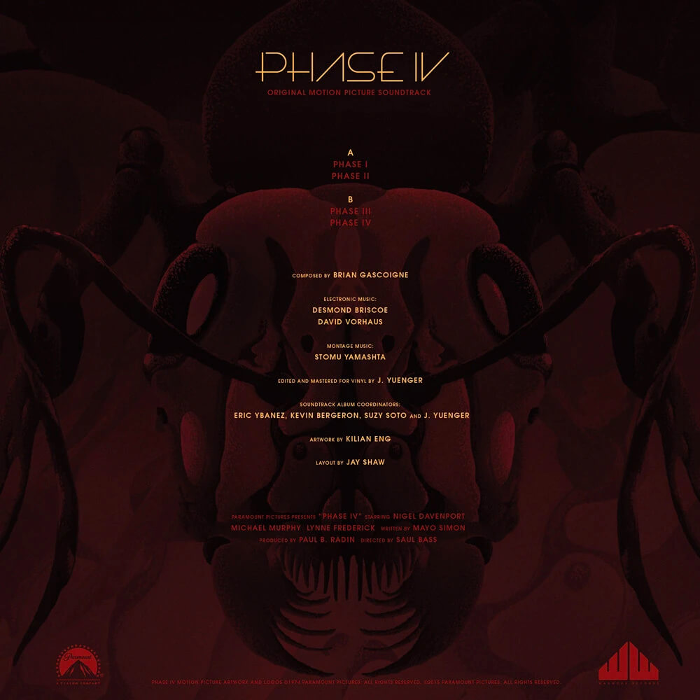 Phase IV - OST - LP - Back Artwork