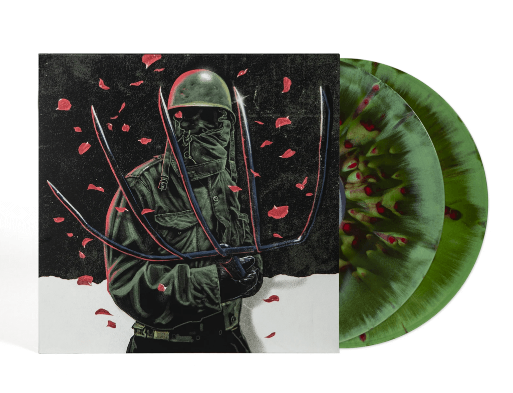The Prowler - OST - 2XLP - Cover and Army Green Swirl with Rose Petal Red Splatter