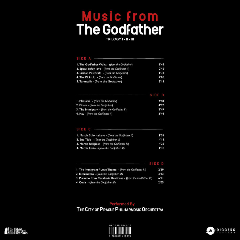 The City Of Prague Philharmonic - The Godfather Soundtrack - Trilogy I • II • III - Back Artwork